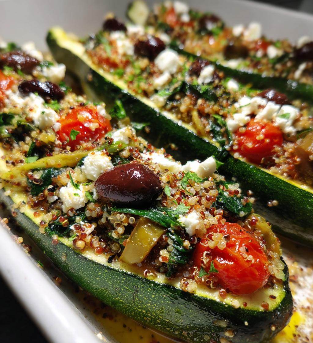 mediterranean stuffed zucchini