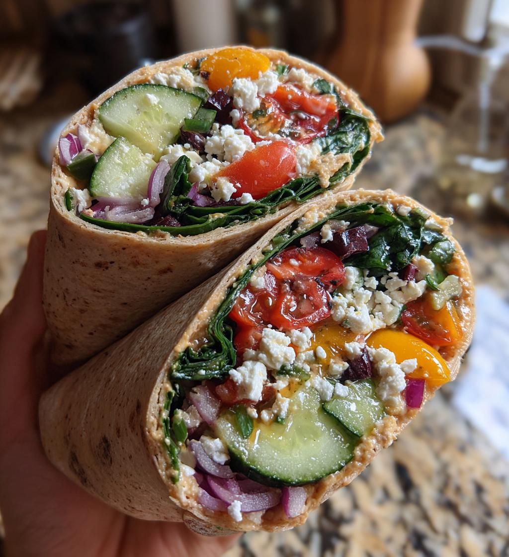mediterranean veggie wraps