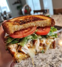 melty cheesy chicken sandwich