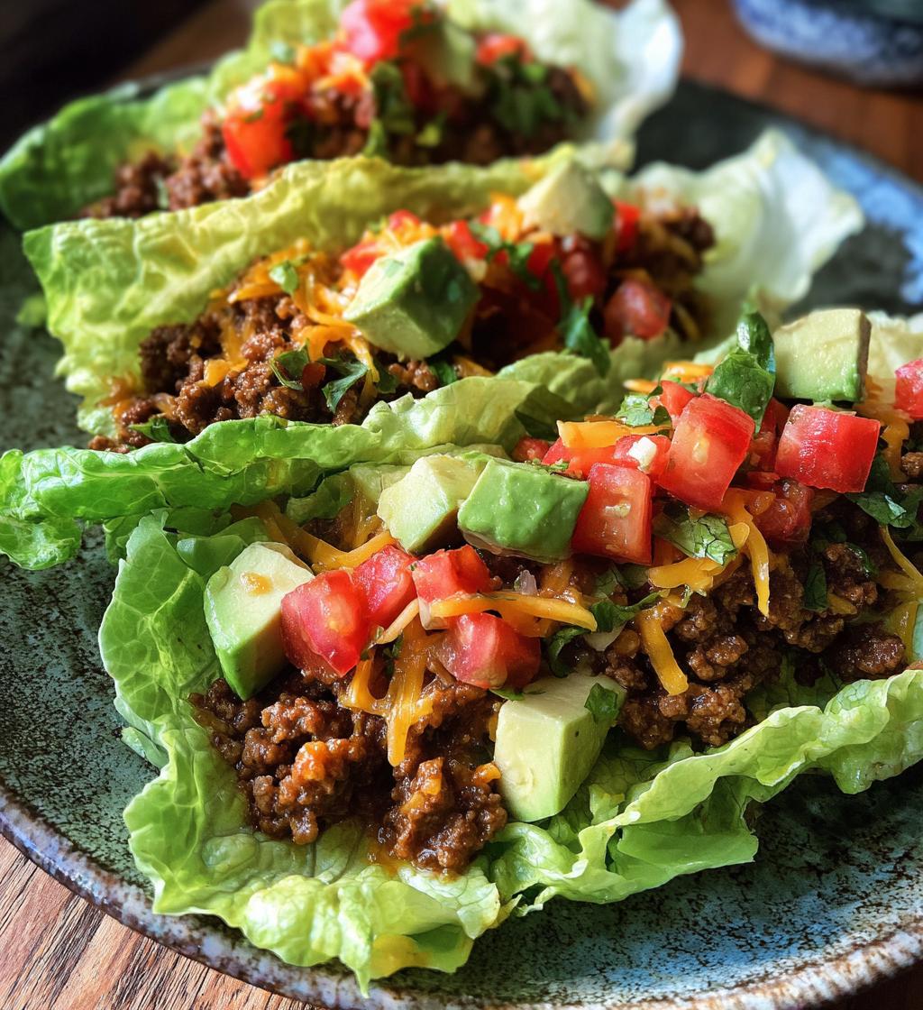mexican ground beef lettuce wraps - detail 1