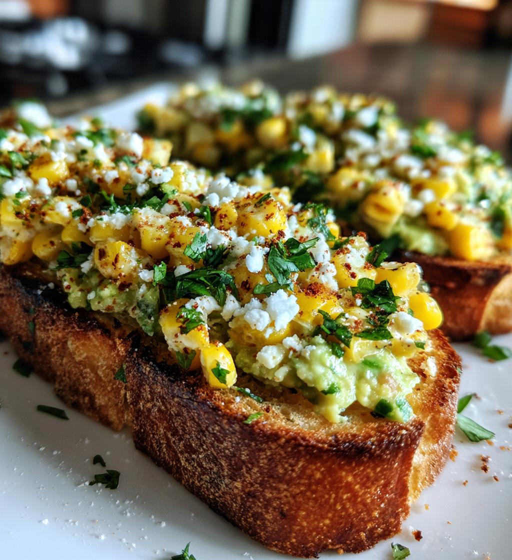 mexican street corn avocado toast