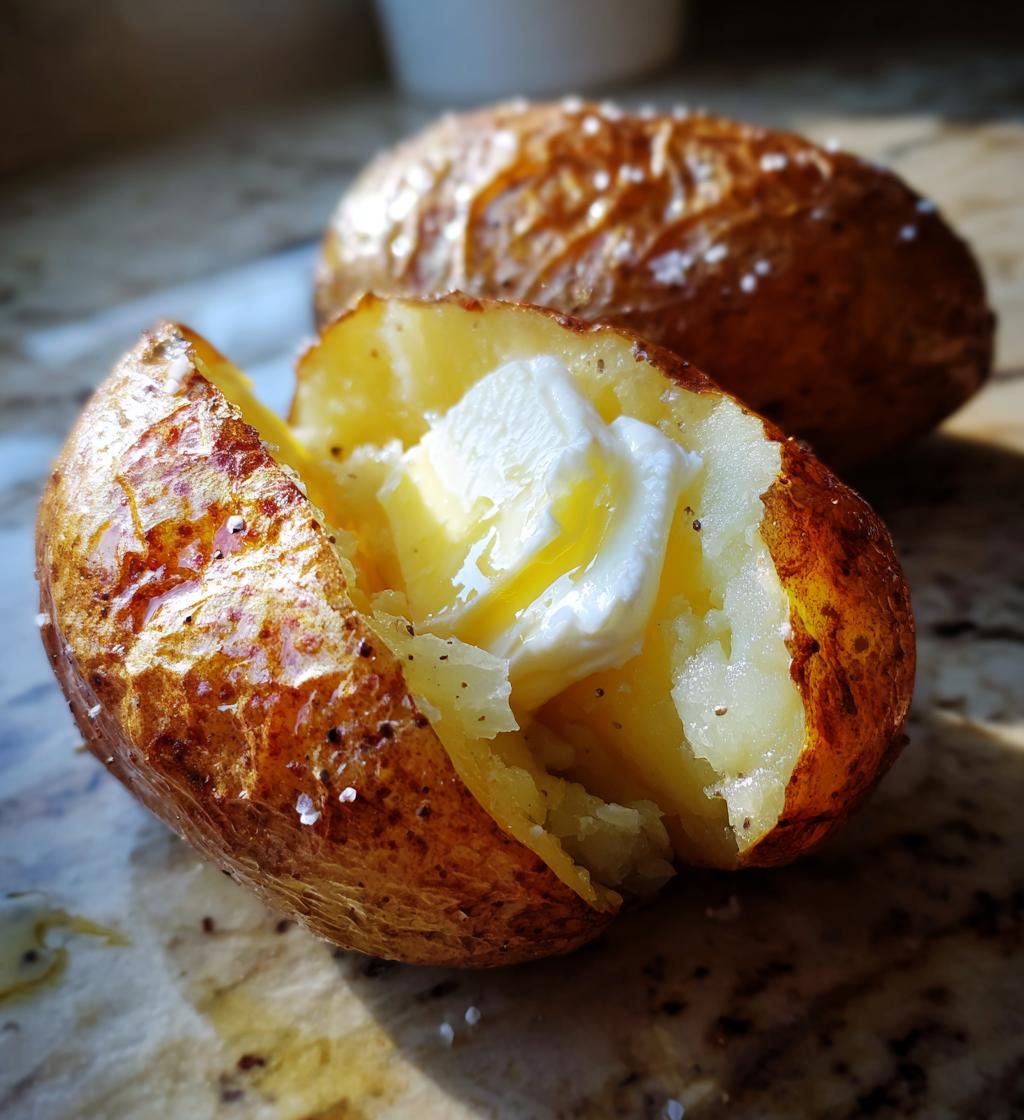 microwave baked potato - detail 1