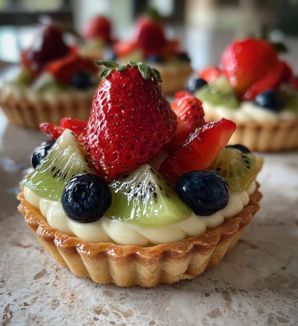 mini fruit tarts with pastry cream - detail 1