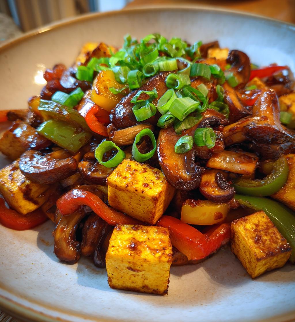 mushroom and tofu stir fry