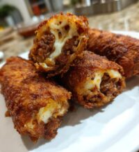 nashville hot beef wrapped mozzarella sticks