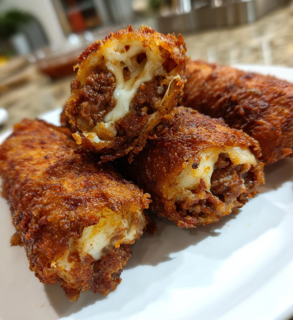 nashville hot beef wrapped mozzarella sticks