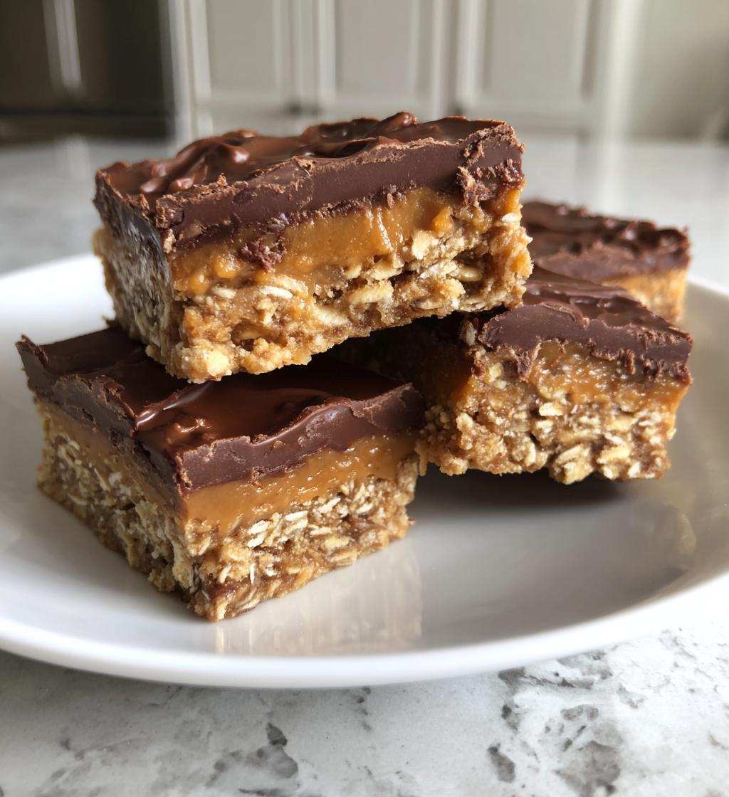 no bake chocolate peanut butter oat bars