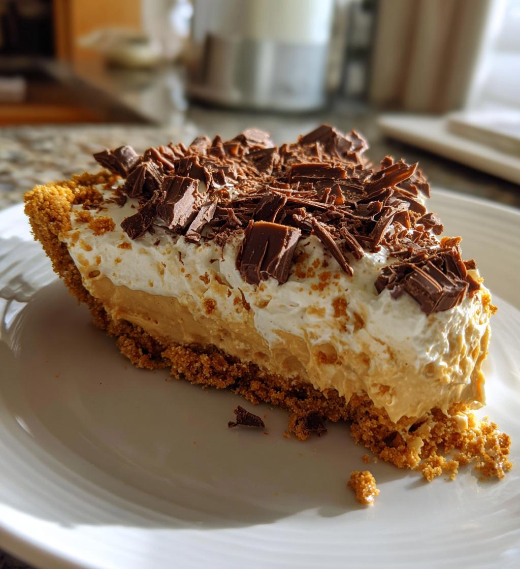 no bake peanut butter pie - detail 1