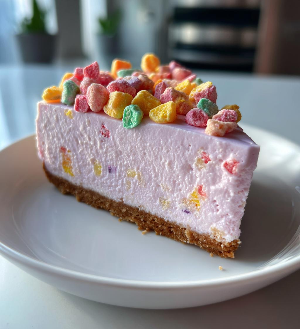 no bake pink paradise candy cheesecake - detail 1