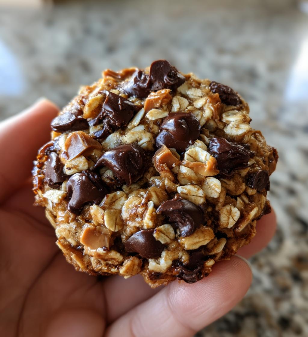 no bake post workout snickers cookie - detail 1
