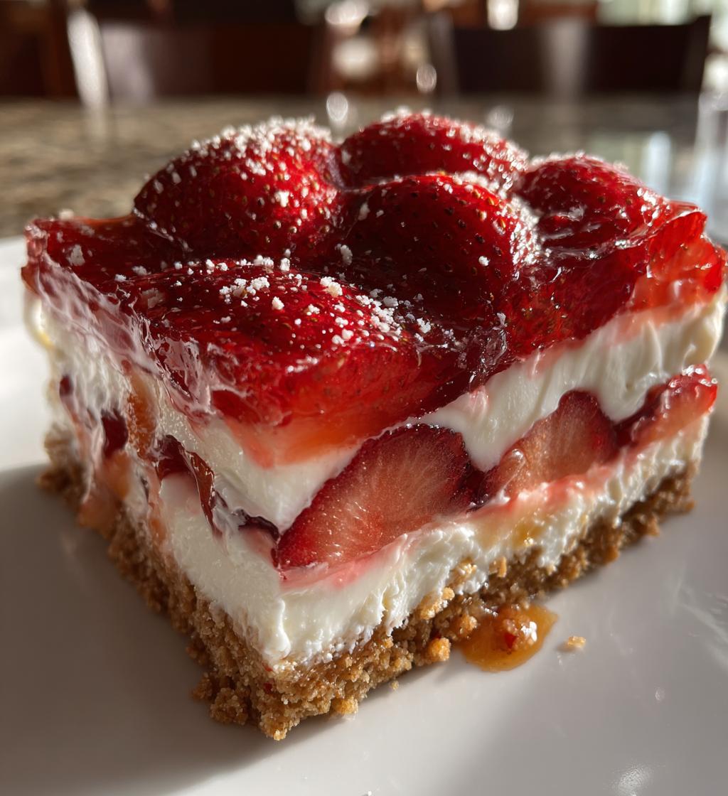 no bake strawberry jello lasagna recipe - detail 1