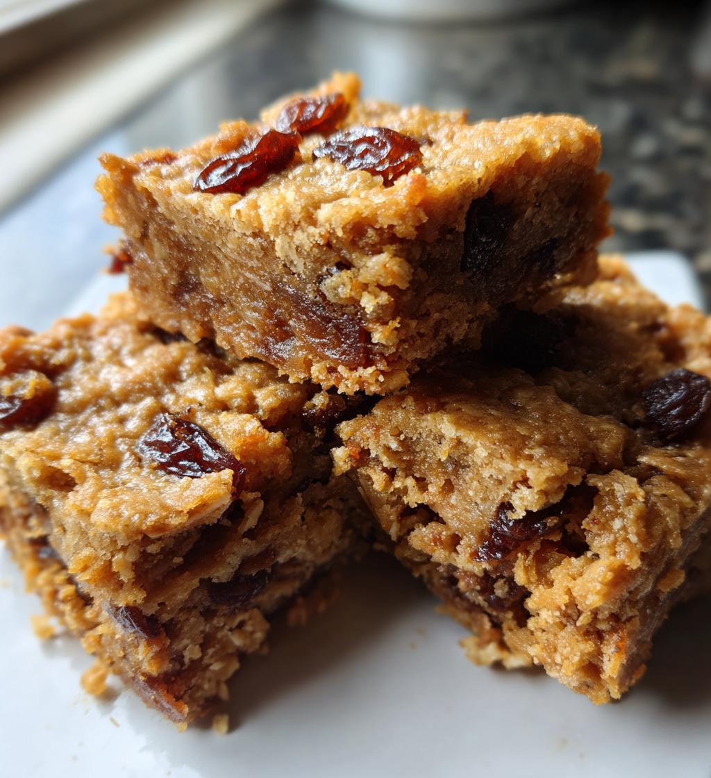 oatmeal raisin cookie bars recipe - detail 1