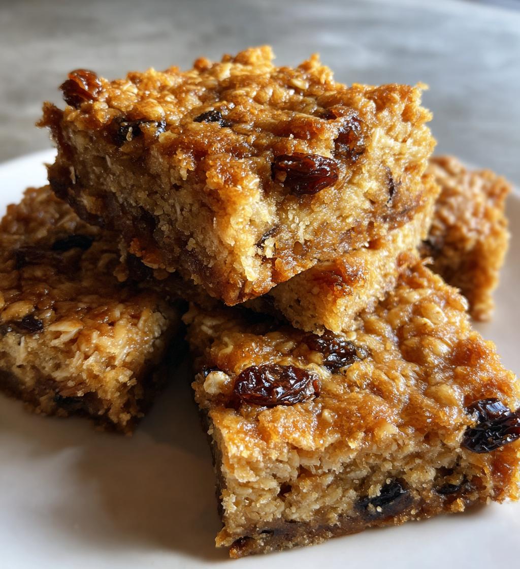 oatmeal raisin cookie bars recipe