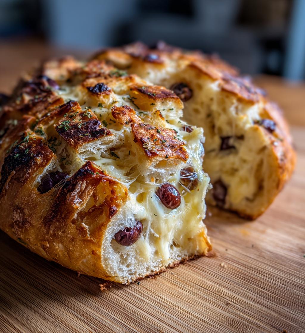 olive cheese bread - detail 1