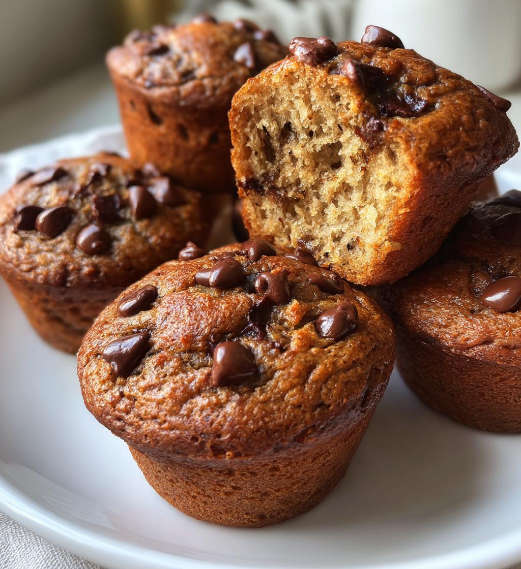 one bowl banana chocolate muffins - detail 1