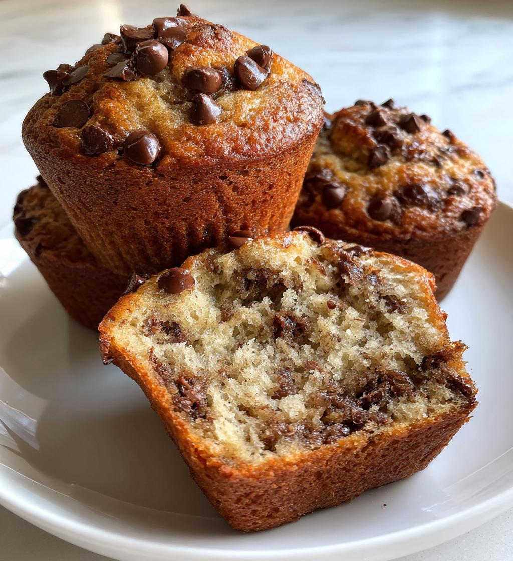 one bowl banana chocolate muffins