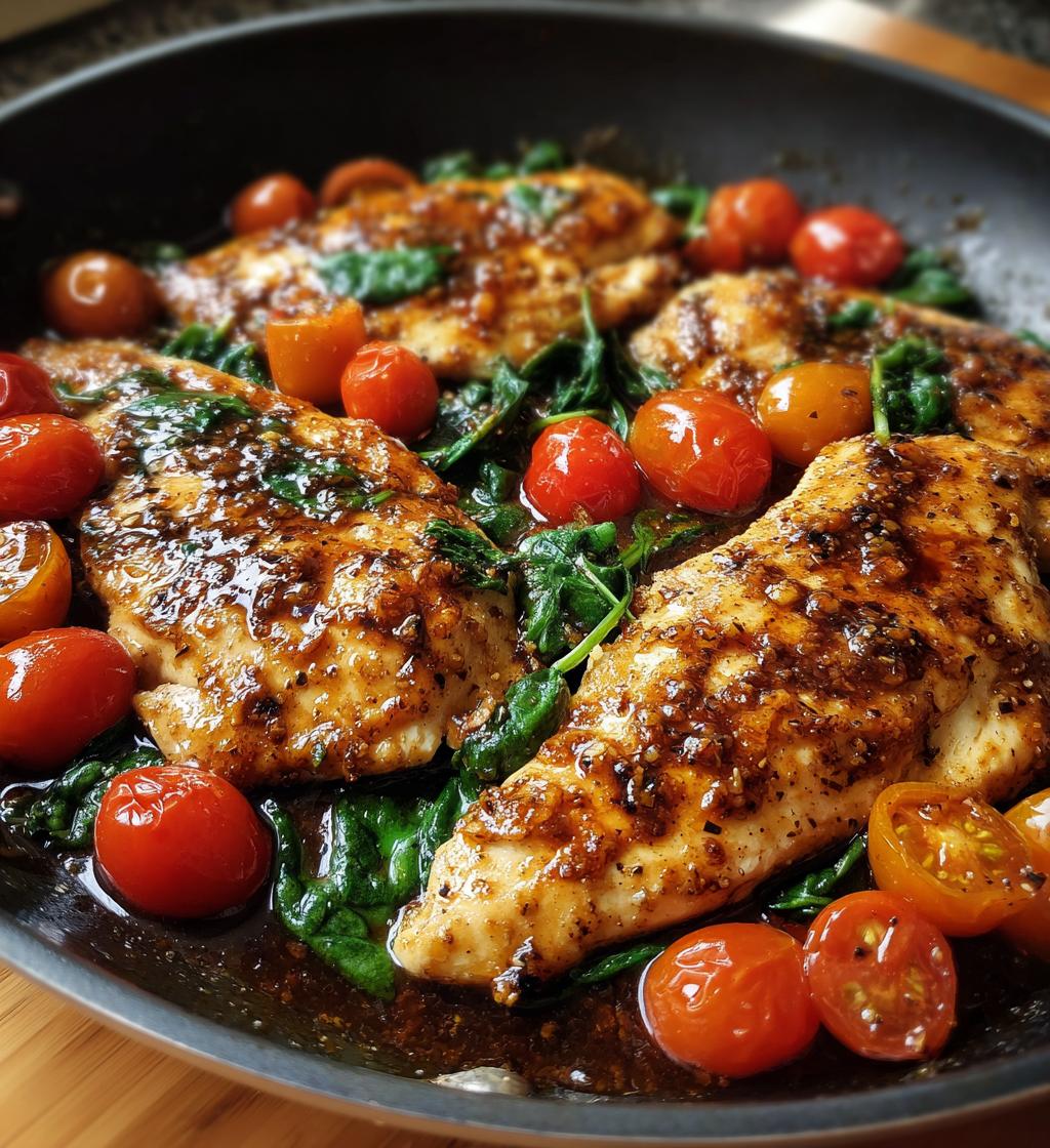 one pan balsamic chicken - detail 1