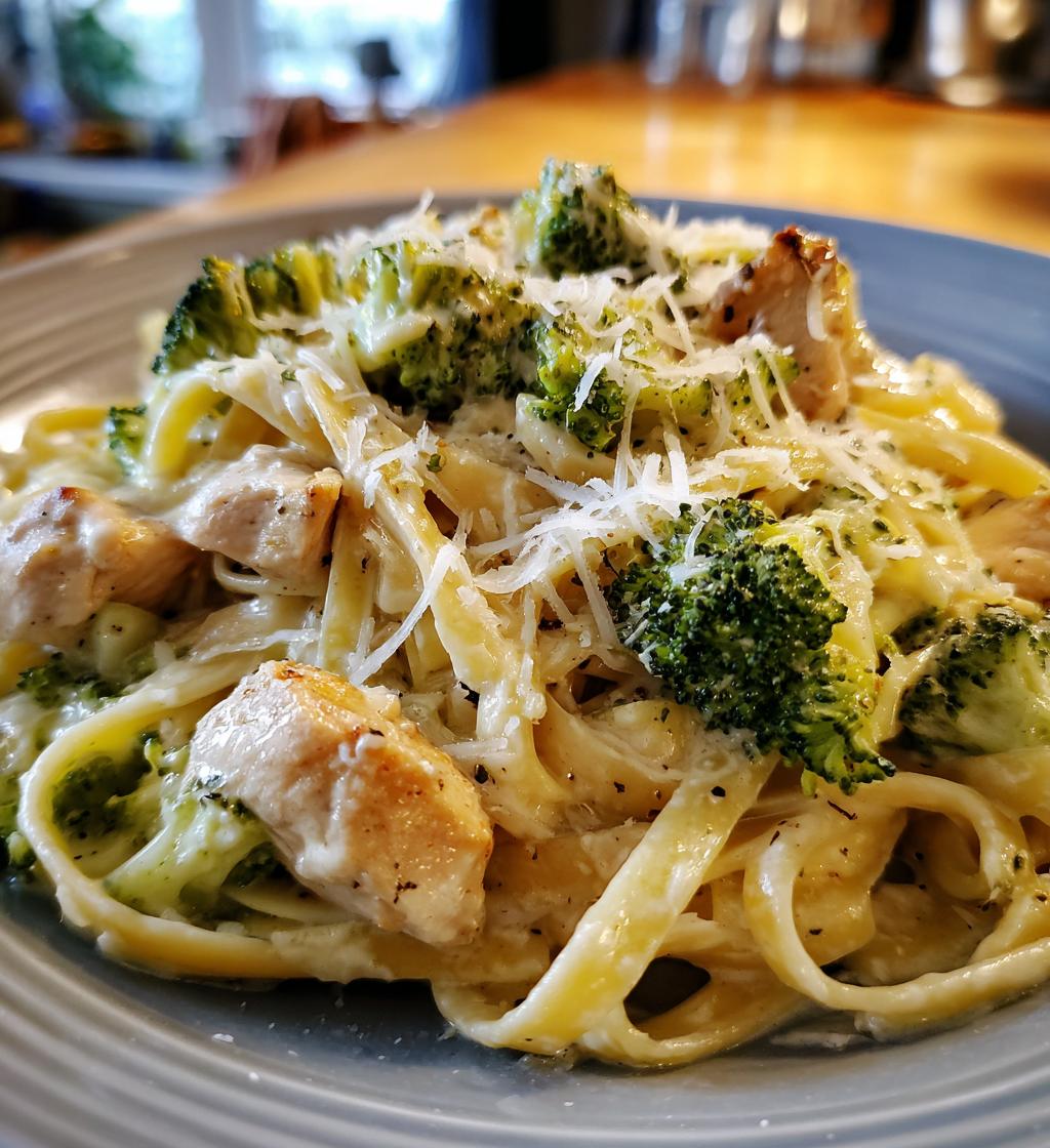 one pot chicken broccoli alfredo