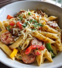 one pot creamy cajun sausage pasta