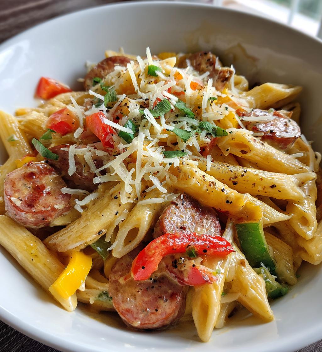 one pot creamy cajun sausage pasta