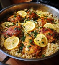 one pot lemon herb chicken and rice