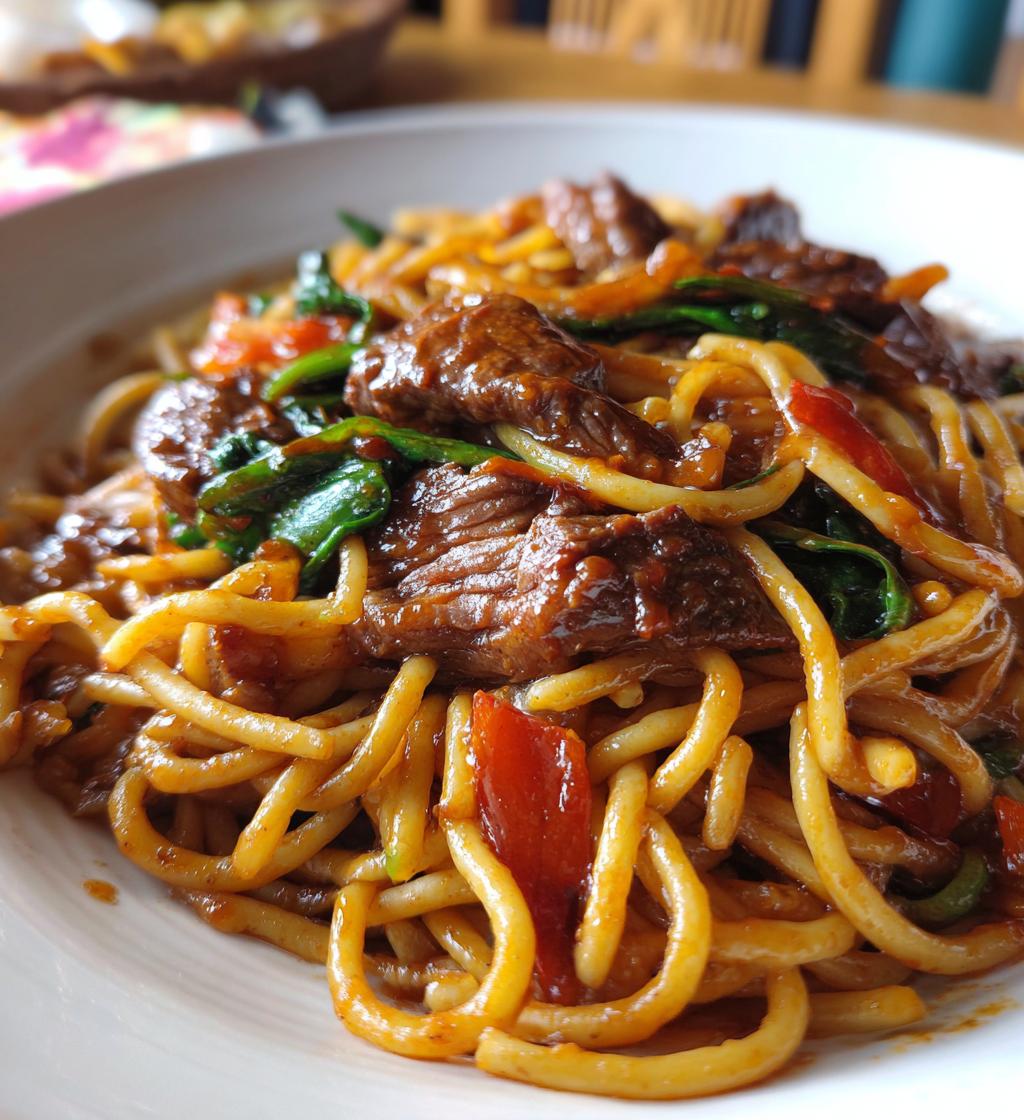 one pot smoky honey bbq steak pasta