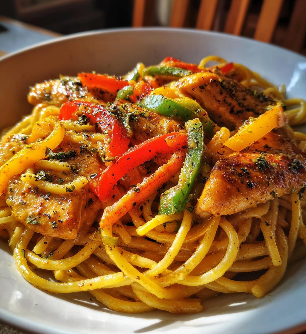 one pot spicy cajun honey butter chicken pasta recipe - detail 1