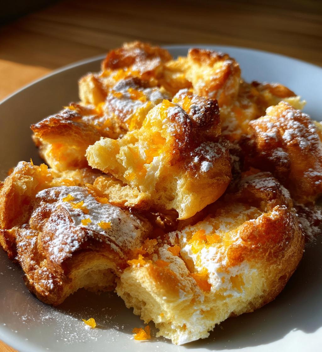 orange croissant breakfast bake - detail 1