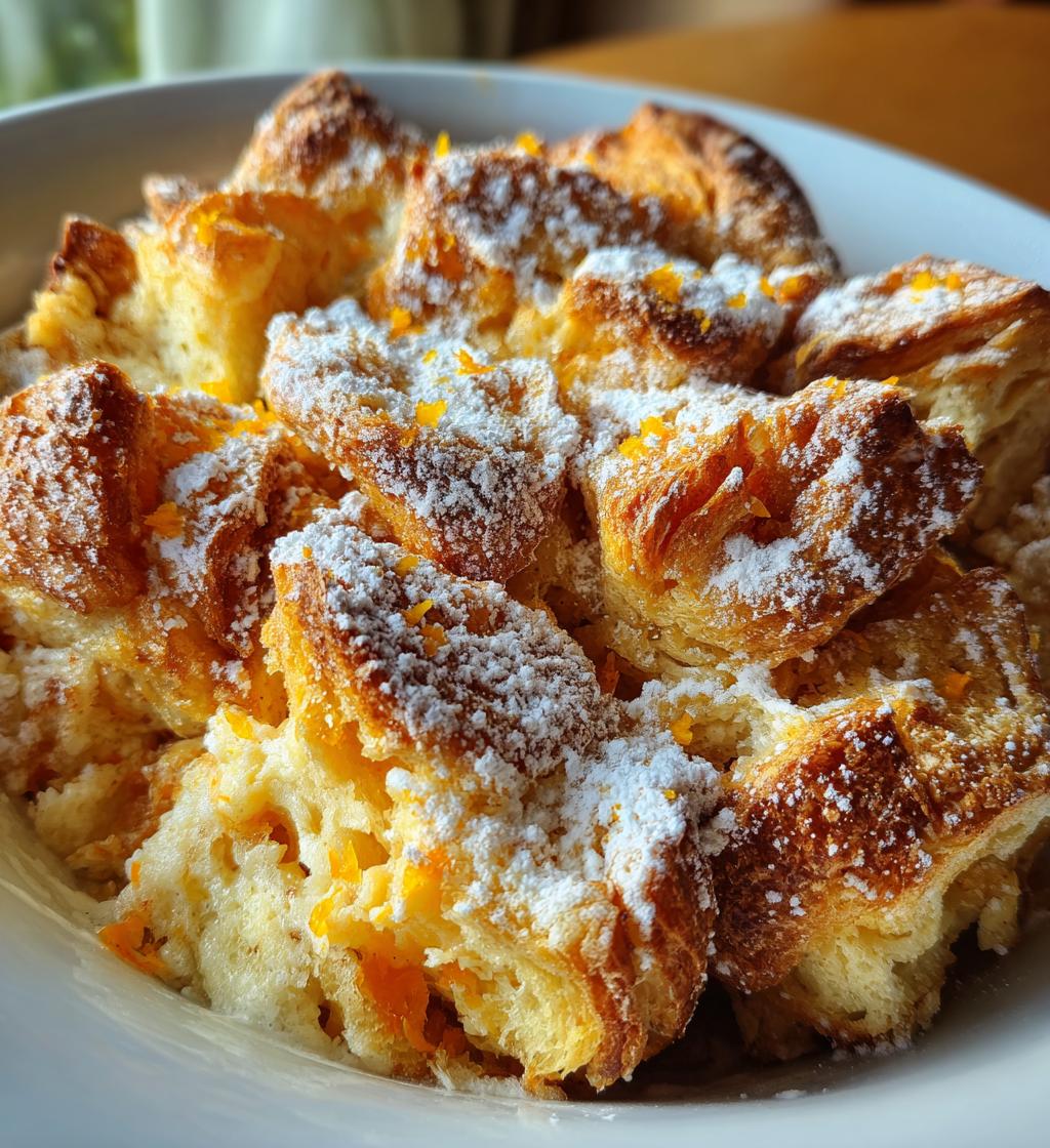 orange croissant breakfast bake