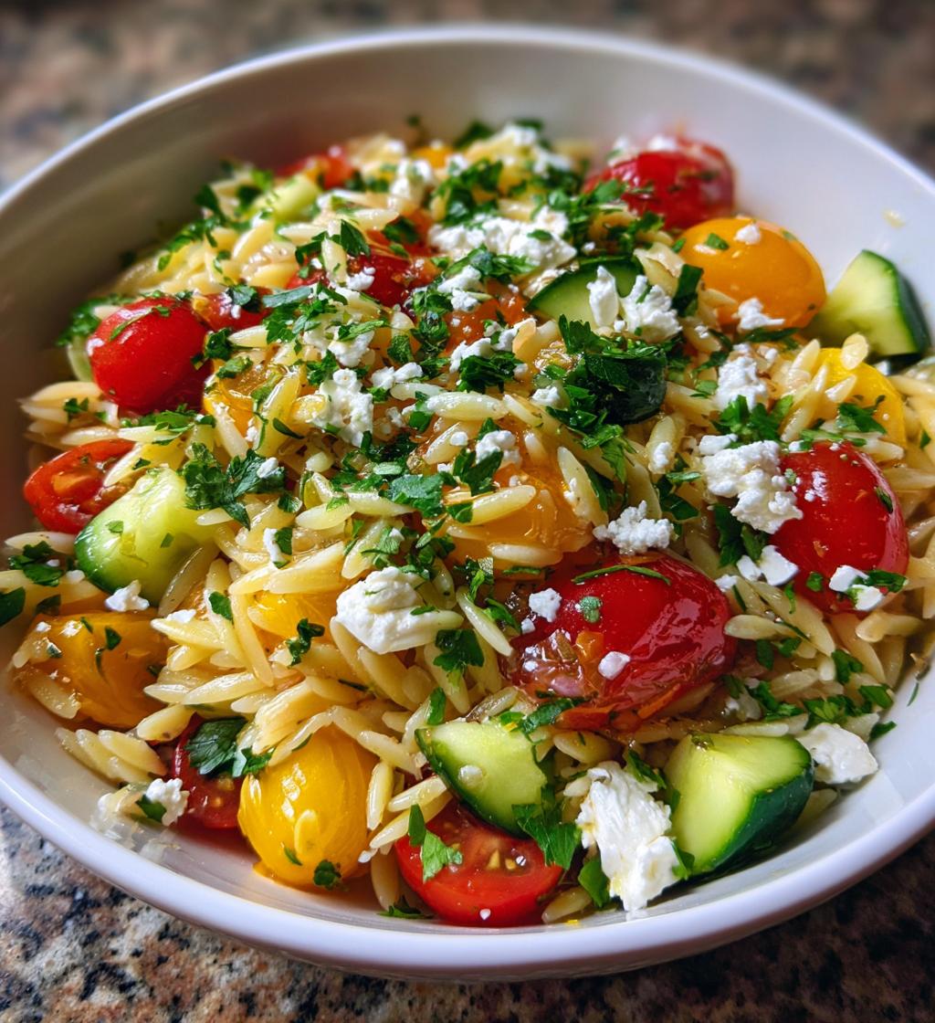 orzo pasta salad - detail 1