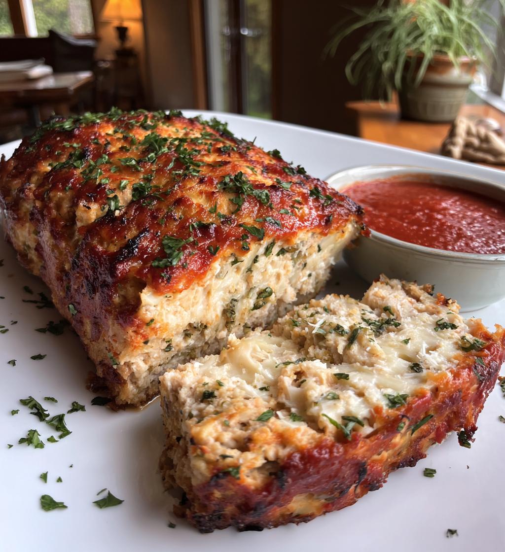 parmesan chicken meatloaf - detail 1