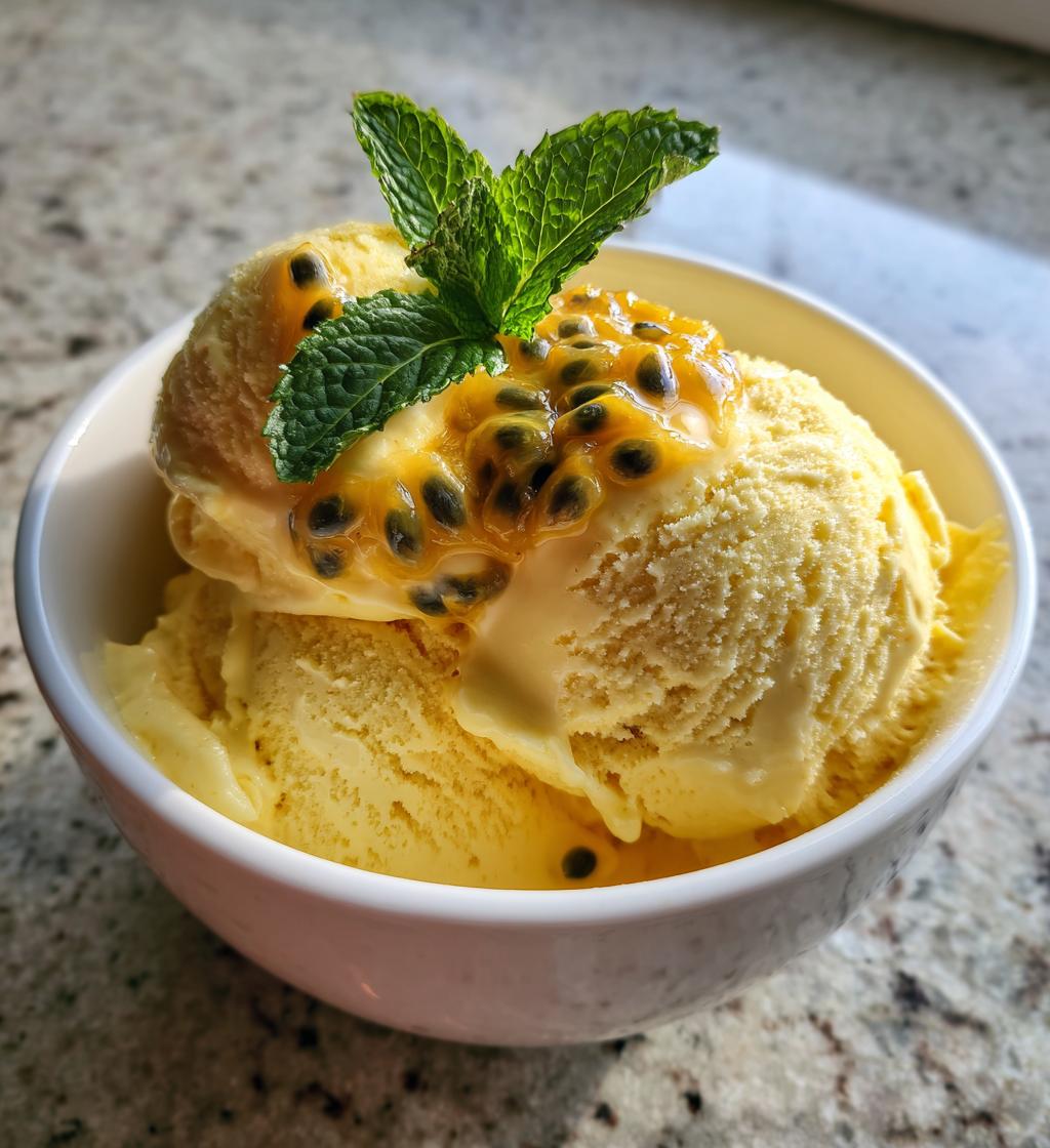 passion fruit ice cream a creamy tropical dessert youll crave all year