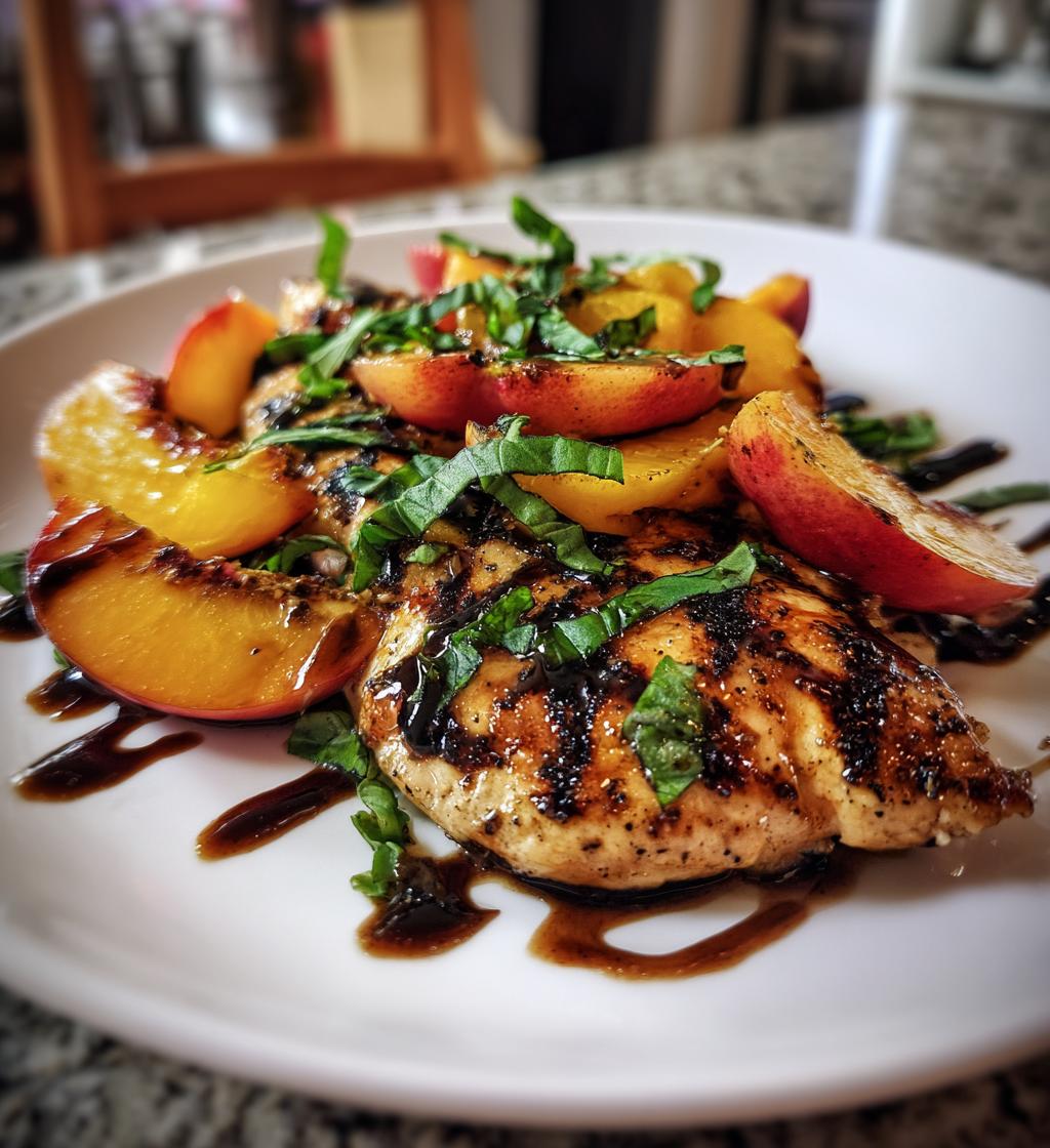 peach basil balsamic chicken