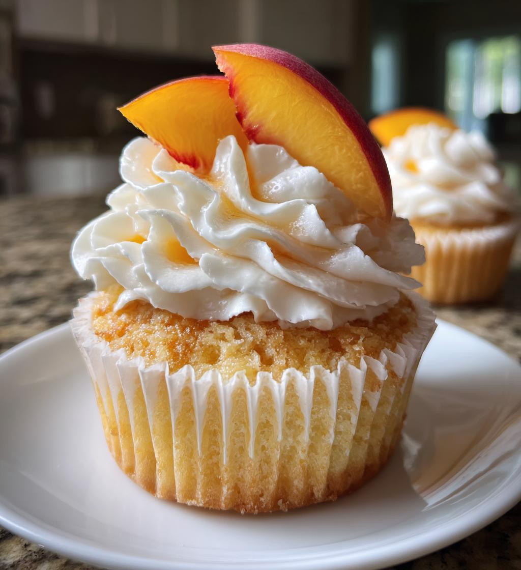 peach bellini cupcakes