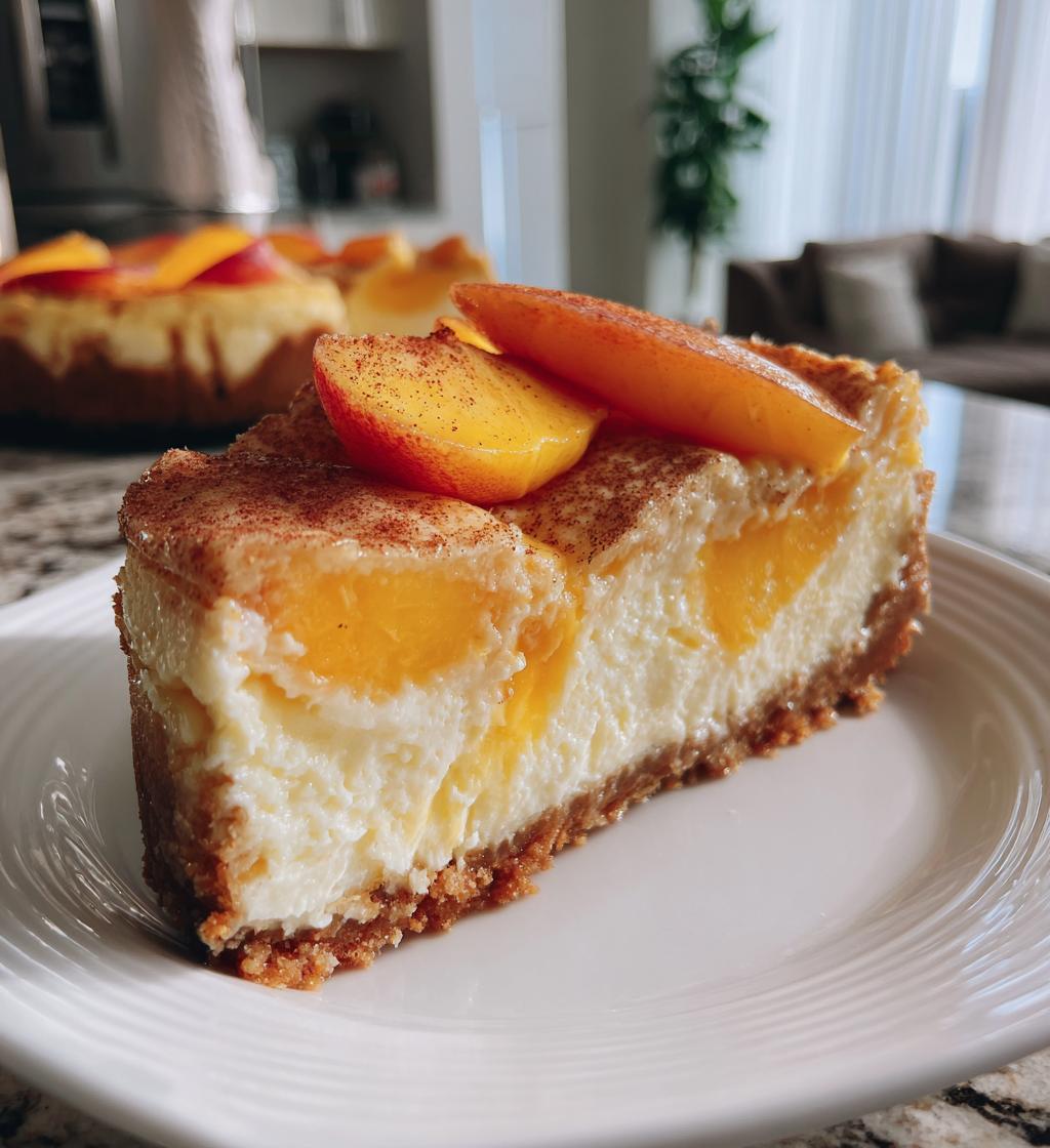 peach cobbler cheesecake