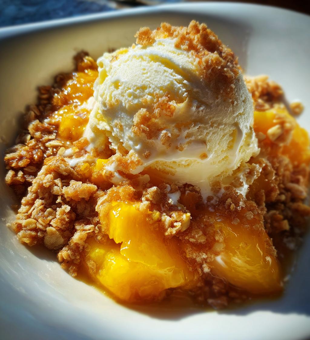 peach cobbler ice cream
