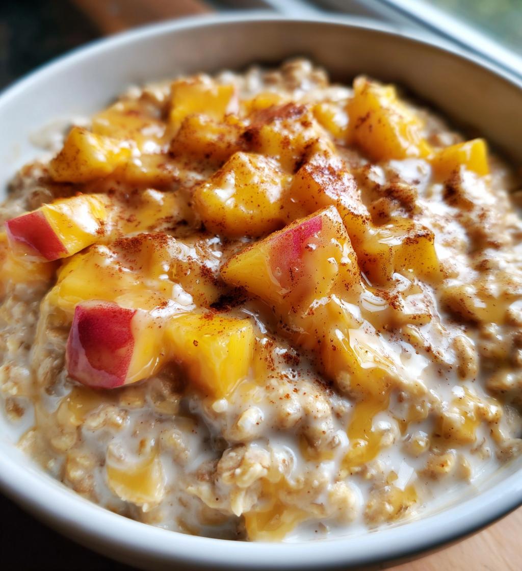 peach overnight oats