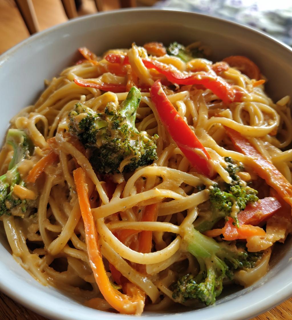peanut noodle stir fry - detail 1
