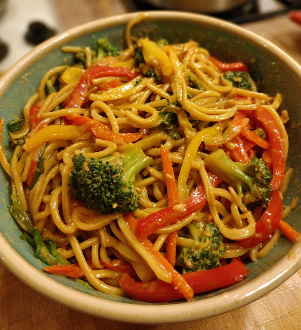 peanut noodle stir fry
