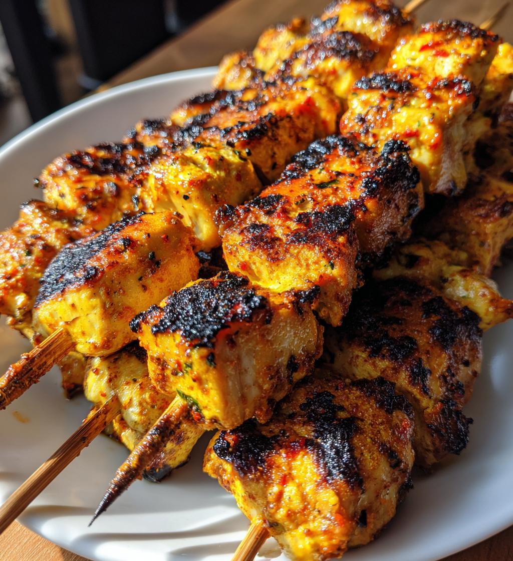 peruvian grilled chicken skewers
