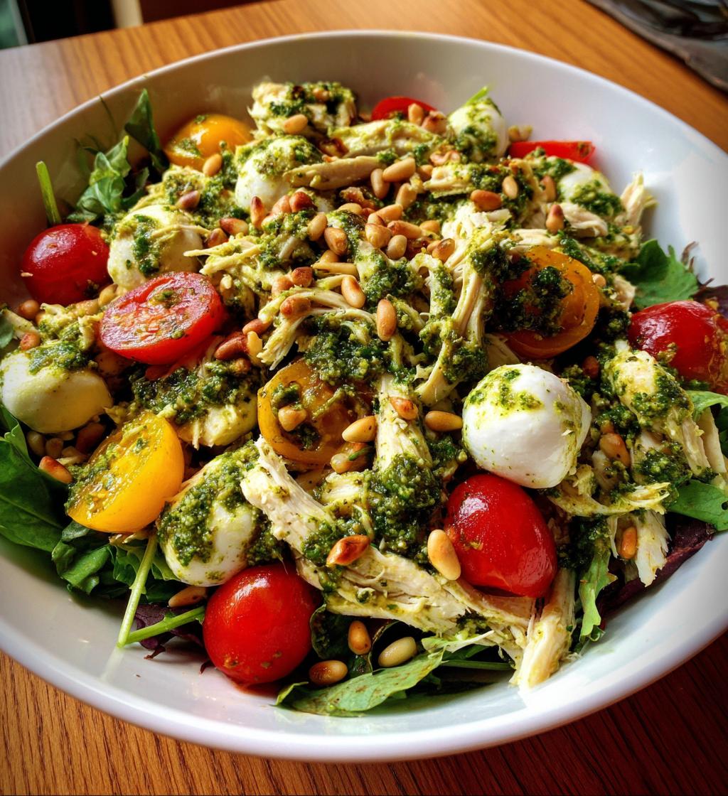 pesto chicken salad - detail 1