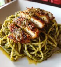 pesto pasta crispy parmesan chicken