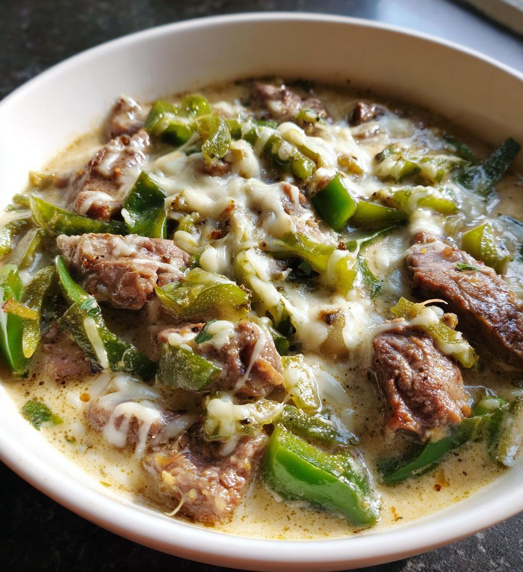 philly cheesesteak soup