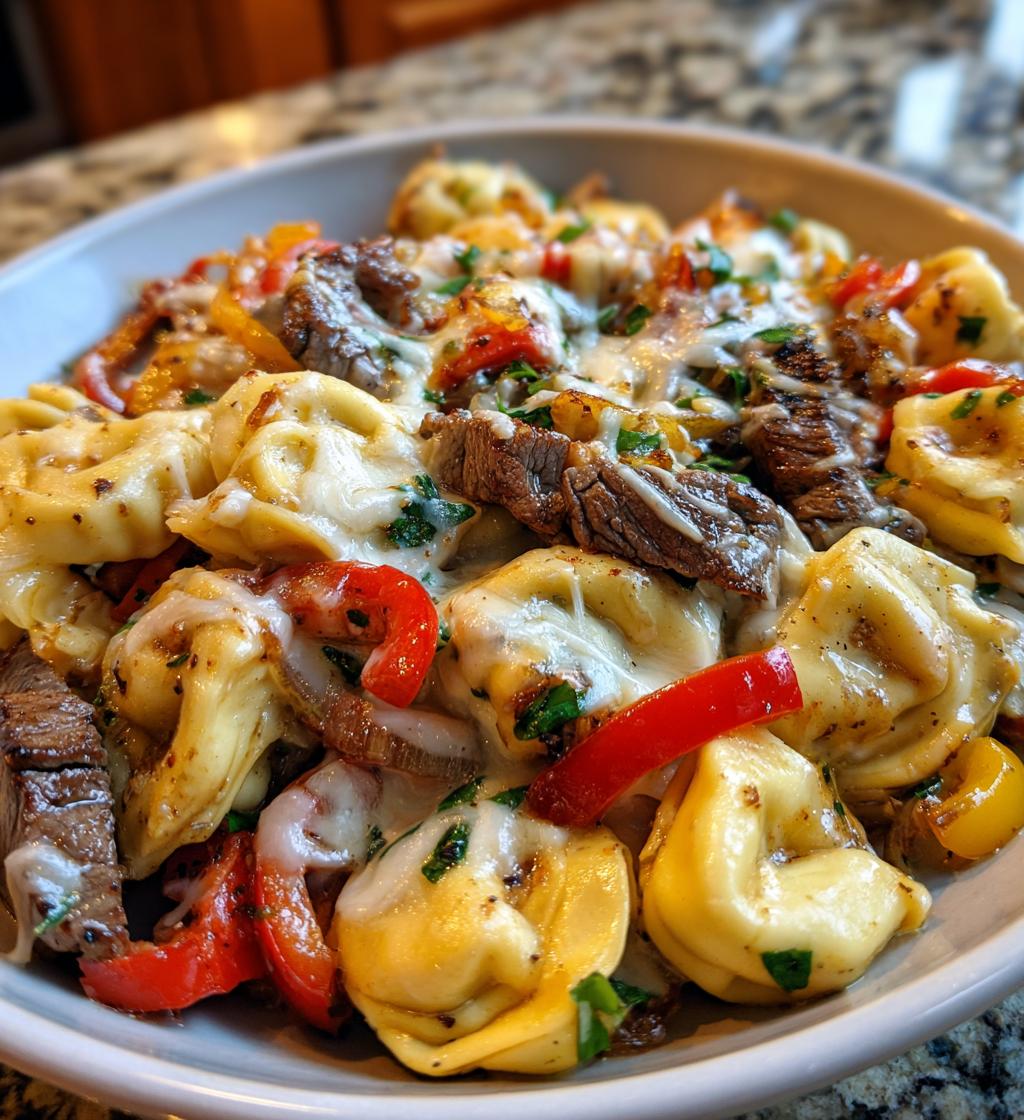 philly cheesesteak tortellini - detail 1