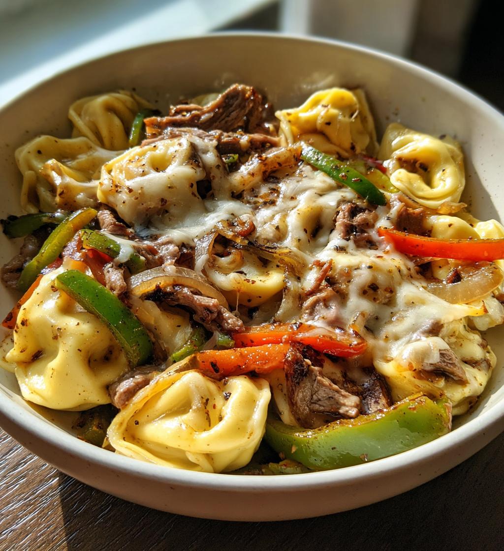 philly cheesesteak tortellini - detail 1