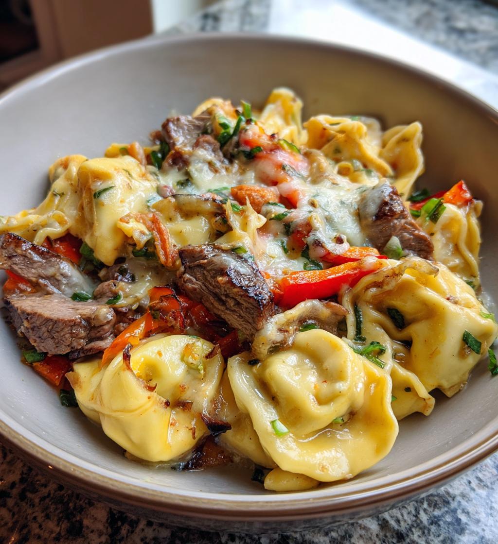 philly cheesesteak tortellini
