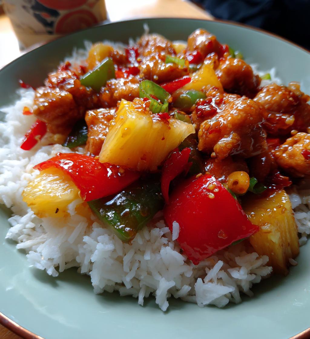 pineapple chicken and rice a sweet and savory delight - detail 1