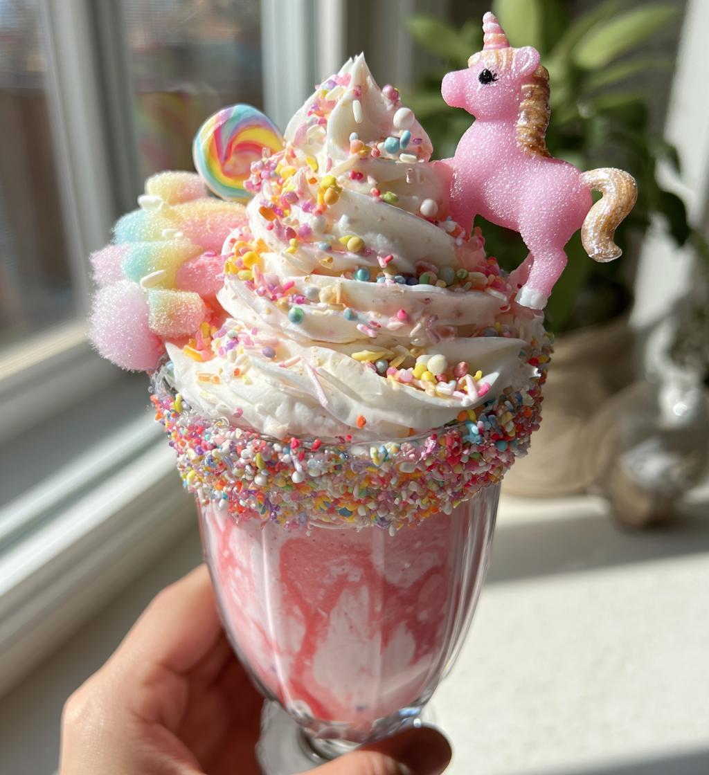 pink unicorn freakshakes - detail 1