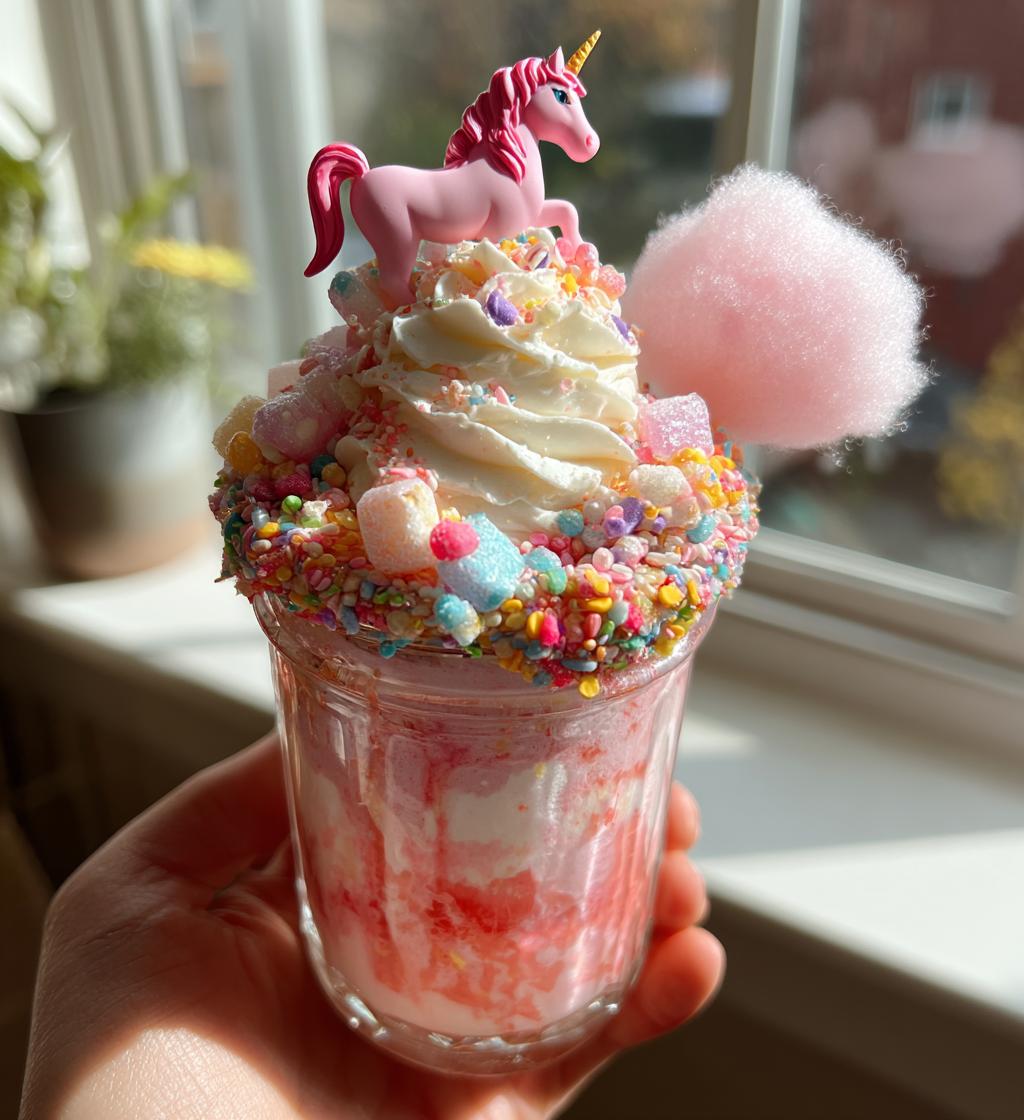 pink unicorn freakshakes