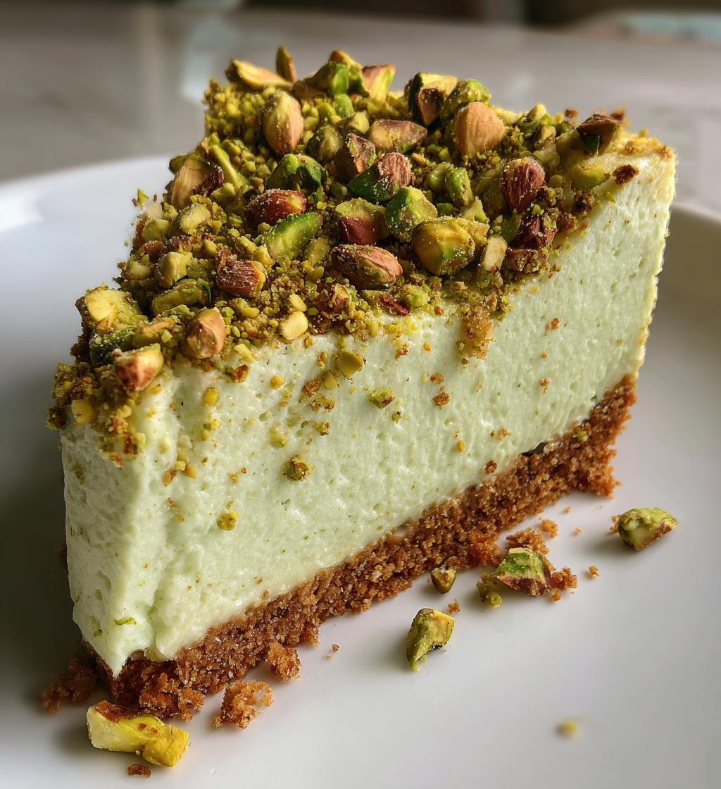 pistachio cheesecake - detail 1